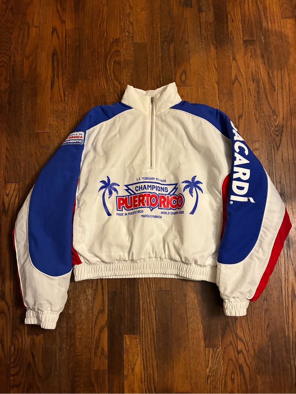 Bacardi champions collection limited edition Puerto Rico windbreaker jacket size